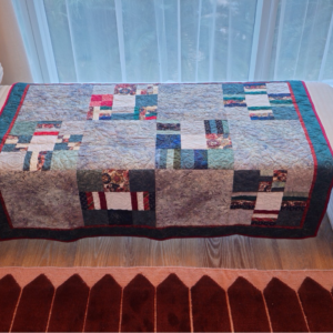 Cool Mountain Quilt handmade โ Canadian Alaskan border inspired, 100% cotton flannel backing