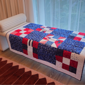 Red White and Baby Quilt handmade โ patriotic baby quilt, 4th of July, 100% cotton