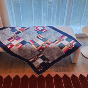 Tuxedo Baby Quilt handmade by Grandma Winters โ cuddly curls design, 100% cotton